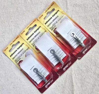 Alambre de anclaje Hillman 1,5 lb. Perchas adhesivas 5 piezas #121148 X 3 paquetes - 15 piezas Foto 1 de 2