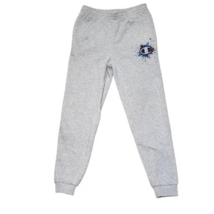 Champion Sweatpants Boys Youth XL Gray Elastic Waistband Splatter Logo Joggers - Picture 1 of 9