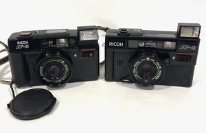 SET OF 2 RICOH AF-2 AF-5 POINT & SHOOT CAMERAS 38MM F/2.8 LENS FOR PARTS REPAIR - Picture 1 of 7