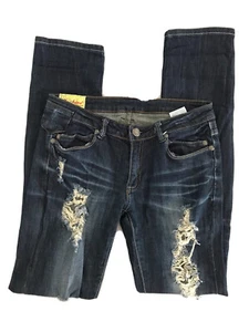 Jeans Machine Pour Neuf Mode para mujer talla 31 azul clásico denim desgastado - Imagen 1 de 5