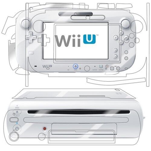 Nintendo Wii U Console Black Carbon Fiber Film Protector