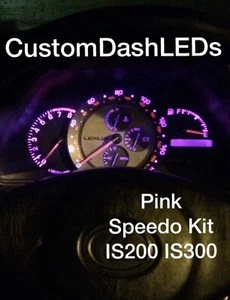 Pink - SPEEDO ONLY KIT Is200 Is300 Altezza LEXUS Custom Dash Led Bulbs - Picture 1 of 2