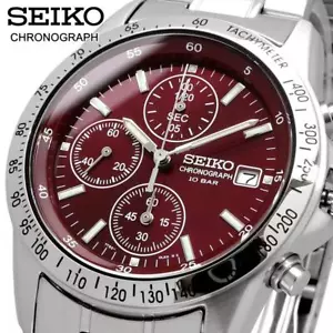 SEIKO SPIRIT SBTQ045 Chronograph Men's Watch Red Limited Model Japan - Picture 1 of 5