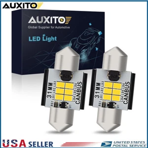2x 31MM LED Interior Bulbs for Car Truck Map Dome Light White 3020 6-SMD DE3175 - Picture 1 of 12