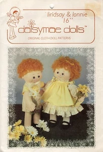Muñecas de tela suave LINDSAY & LONNIE 16" de muñecas Daisymae patrón sin cortar 1981 - Imagen 1 de 4