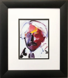 Peter Max "Andy with Moustache" CUSTOM FRAMED Print Art POP psychedelic Warhol - Picture 1 of 3
