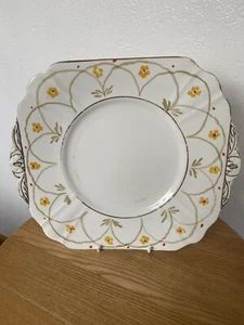 Phönix Gold und Gelb Blumenmuster Fine Bone China Kuchenteller - Bild 1 von 6