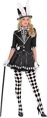amscan 847838-55 Black Mad Hatter Halloween Fancy Dress Costume UK Dress Size 14 - Image 1 of 3