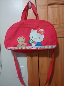 Vintage 1992 Sanrio HELLO KITTY Travel Duffel Overnight Bag Red  - Picture 1 of 10