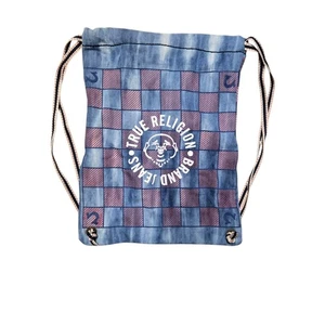 True Religion Rucksack Jeansstoff leicht blau - Bild 1 von 5