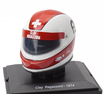 MODELLISMO AUTO STATICO HELMET F1 CASCO CLAY REGAZZONI 312/B3 FERRARI 1974 1/5 - Immagine 1 di 3