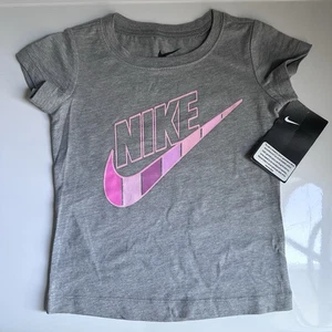 Kids Nike T-Shirt 3 YRS 60/40 Cotton/polyester New With Tags Grey - Picture 1 of 6