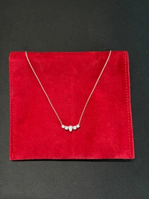 NADRI Necklace Cubic Zirconia Rosegold Small Pear Center Bolo - Image 1 of 4