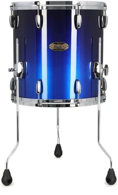 Pearl Masters Maple Pure Floor Tom - 14 x 14 pulgadas - azul cobalto desvanecido metálico Foto 1 de 4