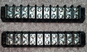 2 lot Marathon Electric low voltage Terminal Block 10 Position surface mount - Picture 1 of 3