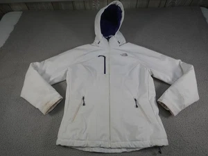 The North Face Jacket Womens Large White Prima Loft Hooded Insulated Full Zip - Picture 1 of 22