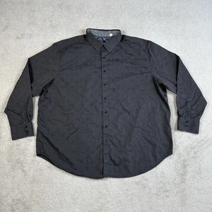 Robert Graham Shirt Mens 3XL Black Jacquard Long Sleeve Button Up Dress TTIG - Picture 1 of 15
