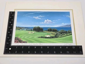 Larry Dotson Plantation Course Kapalua Maui Hawaii Art Print Signed 1st Hole - Picture 1 of 7