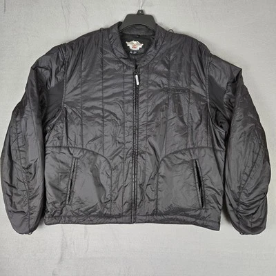 Harley-Davidson FXRG 轻便夹克衬里男式 XL Puffer 黑色 98061-13VM — 第 1/4 张图片