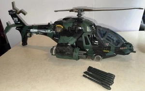 2002 G.I. Joe Vs Cobra Night Attack Chopper Tested Works W/7 Missiles Incomplete - Picture 1 of 13