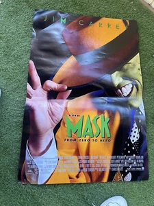 The Mask 1994 Movie Promo Poster Jim Carrey 40 X 27 - Picture 1 of 5