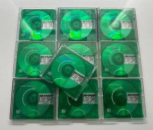 10 Sharp Green MD74 Minidisc 74 Minutes MD Recordable Minidisk Bundle Job Lot - Picture 1 of 2