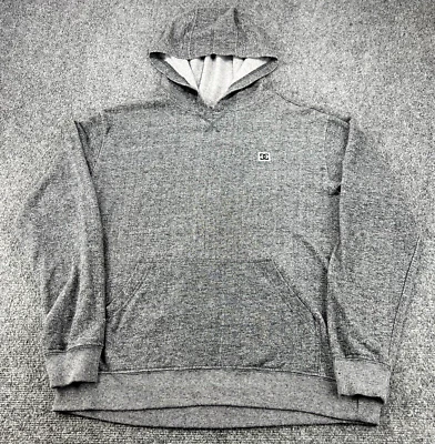 DC Shoe Co Hoodie Shirt Mens Medium Gray Cotton Long Sleeve Skate - Image 1 of 4