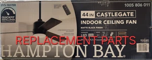 Hampton Bay Castlegate 44" Matte Black Ceiling Fan Replacement Parts 52192 - Picture 1 of 16