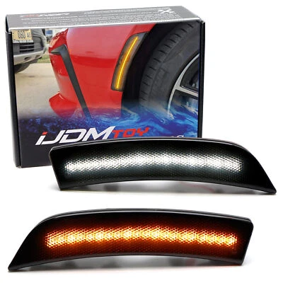 Smoke White/Amber Switchback LED Side Marker Lamps For G2 Subaru BRZ Toyota GR86 - Image 1 of 4