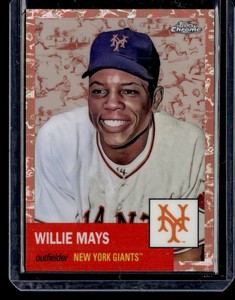 2022 Topps Chrome Refractor Rose Gold /75 #24 Willie Mayes EX