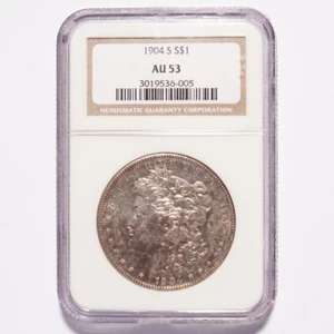 1904-S Morgan Silver Dollar NGC AU53 - Picture 1 of 2