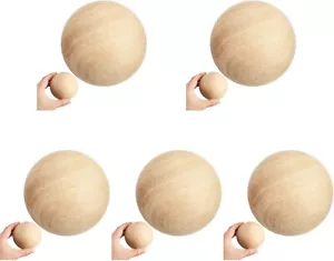 5 Stück große Holzkugeln zum Basteln Kugel Hobby DIY Zubehör 9 cm - Bild 1 von 6