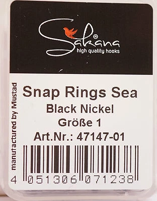 SNAP Ringe SEA BLACK NICKEL 25 Stück Größe #1 Black Nickel besonders groß - Bild 1 von 4