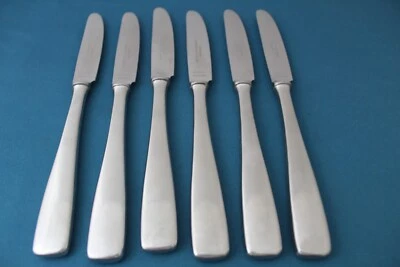 6 Dinner Knives Hollow Bogelund Jensen Raadvad Centa / BGJ1 Satin Denmark 8 3/8" - Image 1 of 4