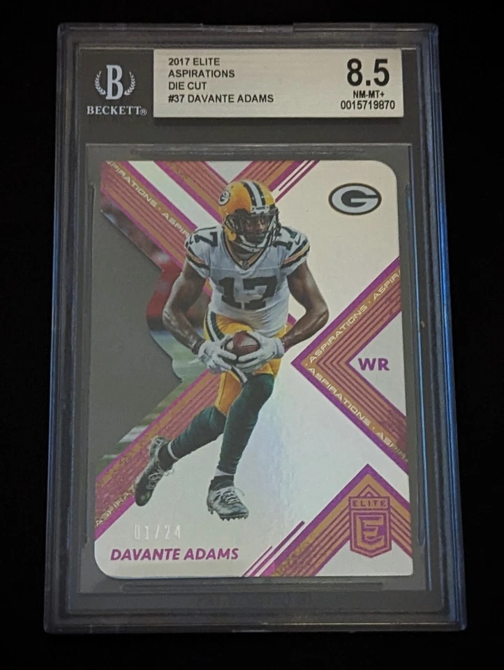 2017 Donruss Elite **ASPIRATIONS** DIE-CUT #d 01/24 Davante Adams BGS 8.5 - Image 1 of 1