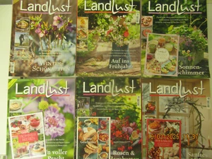 LANDLUST 6 Hefte Jahrgang 2024 + 4 Beilagen Gartenmagazin Wohnjournal 1068 Seite - Bild 1 von 1