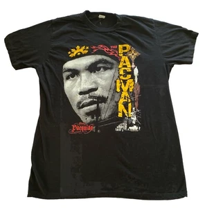 Manny Pacquiao The Pacman Men’s Size Large L Black T-shirt - Picture 1 of 3