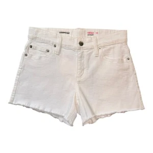 NEW Crewcuts White Denim Shorts Frayed Hem Pockets Girls Size 14 NWT - Picture 1 of 7