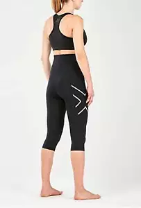 2XU Post-Natal Sport Compression 3/4 Tights (Black/Silver) X-Small - Picture 1 of 2