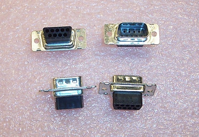QTY (20) 9 POSITION D-SUB CRIMP SNAP PLUG HDP-20 DB-9 205204-4 AMP - Image 1 of 3