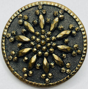 Antique Vintage Victorian Metal Button 1”