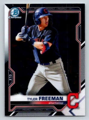 2021 Bowman Chrome Prospects #BCP119 Tyler Freeman (ref 173326) - Image 1 of 2