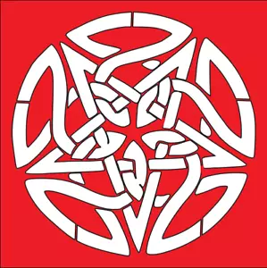 6"x6" Klar oder Rot Kunststoff Schablone - Himmlischer Wicca Stern (SN111) - Bild 1 von 5
