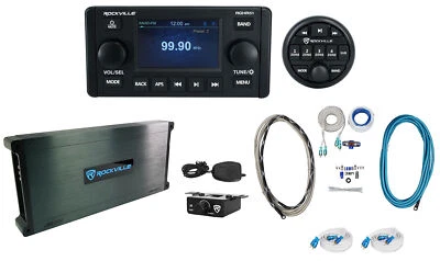 Rockville RGHR51 5 Zone Marine Receiver w/Bluetooth+6-Channel Amplifier+Remotes - Image 1 of 4