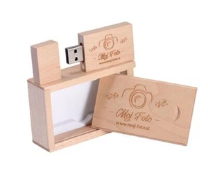 Free Custom Maple Wood USB Flash Stick pen Drive Wedding Memories Day Gift + BOX - Picture 1 of 5