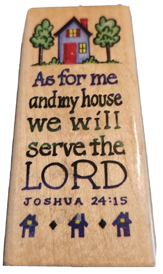 En cuanto a mí y mi casa serviremos al Señor ¡Esmpendosos! Sello de goma 1998  Foto 1 de 4