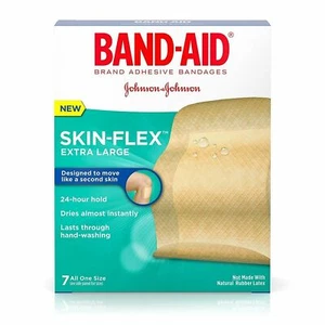 Band-Aid Brand Adhesive Bandages Skin Flex Extra Large All One Size 7 Ct 6 Pack - Picture 1 of 1