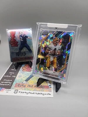 2021 Panini VIP #5 Brett Favre Green Bay Packers CRACKED ICE PRIZM /99 SSP - Image 1 of 3