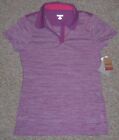 Reebok Violet Quick Dry Short Sleeve Slim Fit Pullover Top Shirt Medium Nwt