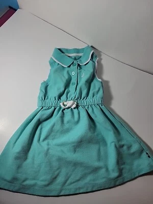 Vestido sin mangas azul verdoso 2T de Nautica para niñas Foto 1 de 4